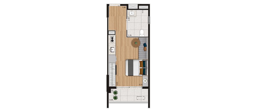 Studios 30m² | Planta Tipo