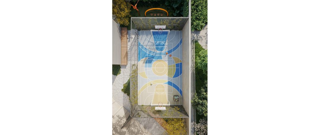 Perspectiva Ilustrada da Quadra Recreativa