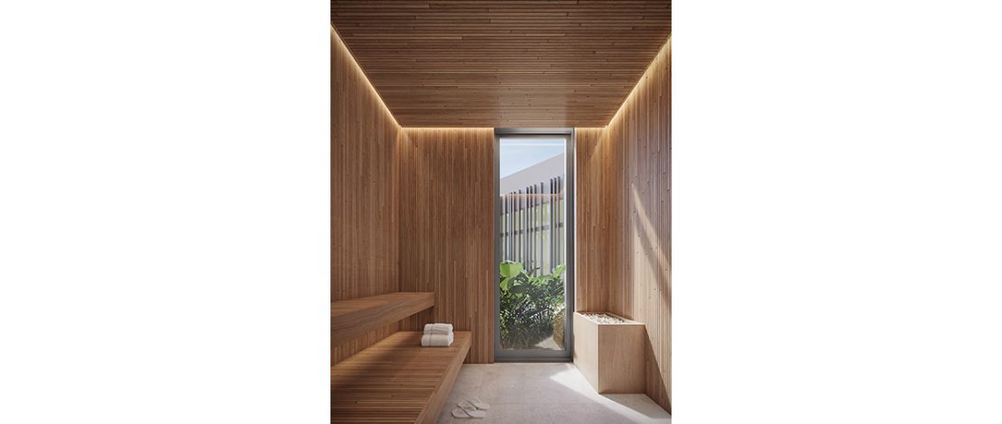 Perspectiva Ilustrada da Sauna Seca
