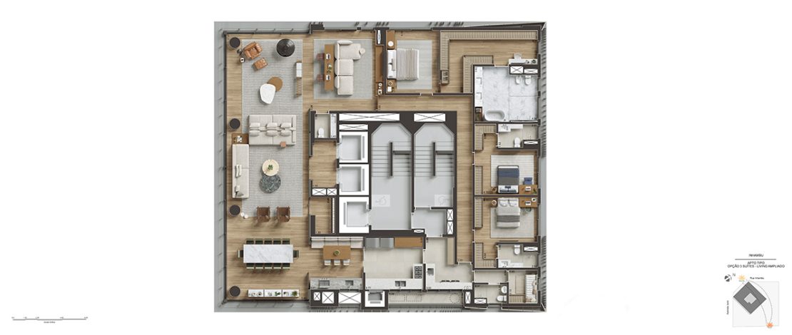 3 Suítes | Living Ampliado e Sala de Banho | 318 m²
