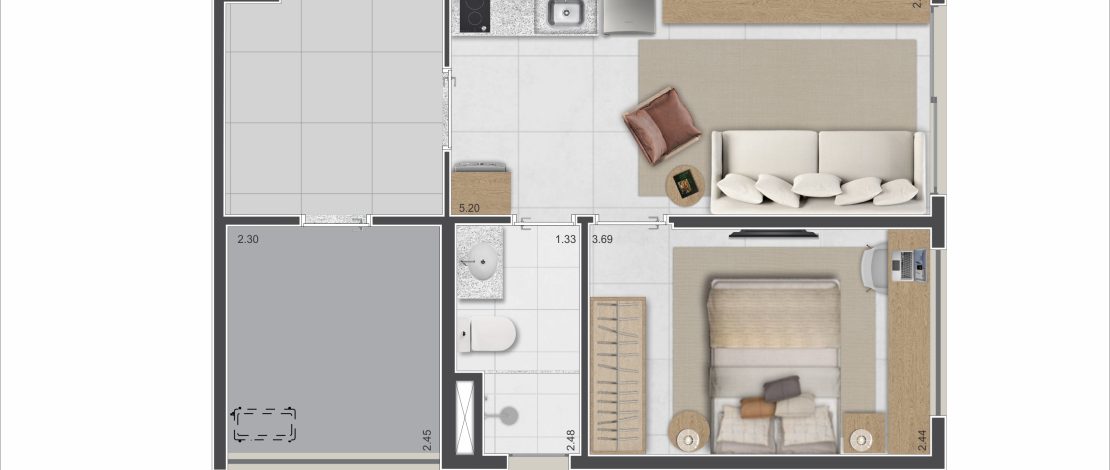 36m² | 1 Dorm. - R2V